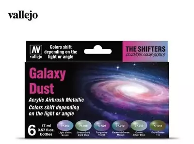 Vallejo 17ml X6 77092 Model Air Acrylic Paint Set - Galaxy Dust • £18.99