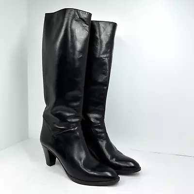 VINTAGE Lu MASERATI MADE IN ITALY WOMEN/LADIES Black Boots ITALIAN Size 7 AA • $62.99