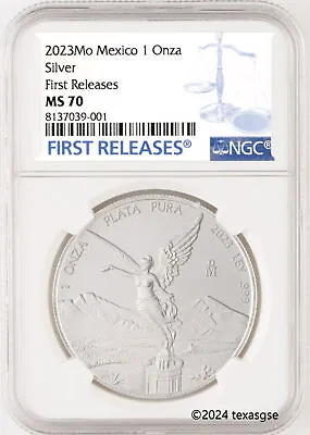 2023-Mo Mexico Silver Libertad 1oz Coin NGC MS70 First Release • $68