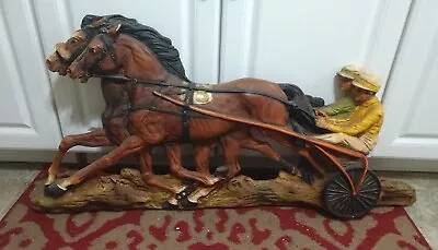 Universal Statuary Harness Horse Racing Fred Equestrian By Marotta OOAK VTG • $449.99