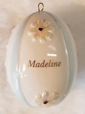 Personalized Lenox 2  Easter Egg Ornament -  Madeline  - EUC • $14