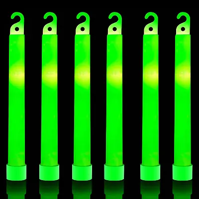 32 Ultra Bright 6 Inch Large Green Glow Sticks - Chem Lights Sticks With 12 H • $24.50