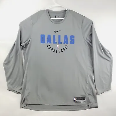 Dallas Mavericks Nike Dri-Fit Engineered Shirt Men 2XL Gray Polyester Basketball • $33