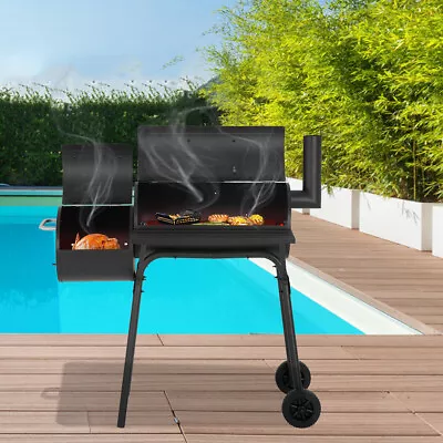 43  BBQ Grill Outdoor Charcoal Barbecue Pit Patio Backyard Meat Cooker Smoker • $112.39