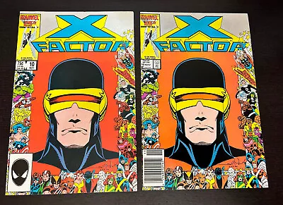 X-FACTOR #10 -- Marvel 25th Border 1986 -- Direct + Newsstand VARIANT • $11.99