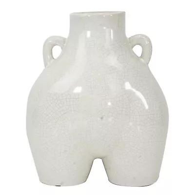 The Range Clay Crackle Body Vase 22cmW 26cmH 2.08kg • £12.99