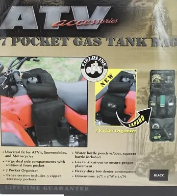 Quad * ATV * 4-Wheeler * UTV * Snowmobiles *  Motorcycle  7 Pocket Gas Tank Bags • $10.99