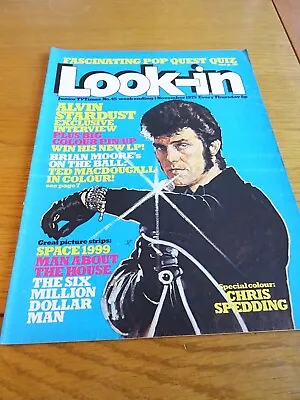 Look-In Magazine Nov 1st 1975 Alvin Stardust & Chris Spedding Posters • £15