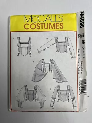 McCall's Pattern 4107 Renaissance Lined Tops Costume Size 10-16 UC/FF • $12