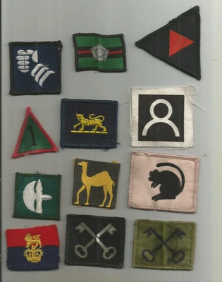 £15 • Buy 12 British Army Cloth Formation Signs