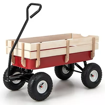 Garden Wagon Outdoor Children Trolley Cart Kids Trailer Pull Along Transport He • £59.95