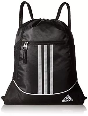 $24.59 • Buy Drawstring Backpack Adidas Sport Gym Sack Bag School Clothes Shoes Sackpack New