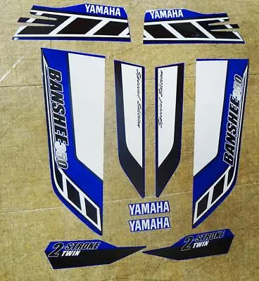 Yamaha Banshee Quad Stickers Graphic Decal 10pc Special Edition Blue/Black/White • $42.99