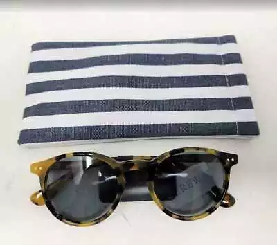 New Women's J Crew Lakeside Round Tortoise Shell Sunglasses In Tokyo Black • $39.99