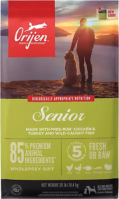 $113.30 • Buy ORIJEN Senior Dry Dog Food, Grain Free, High Protein, Fresh And Raw Animal