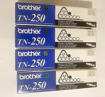 4 Pack-Genuine Brother TN-250 Black Toner Cartridge MFC-4800DCP-1000 & MFC-6800 • $29.95