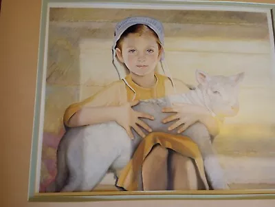 Amish Country Print N.A. Noel Faith & Her Lamb Unframed 21 5 X 19 . • $89