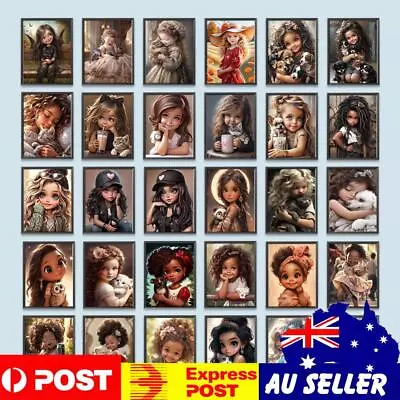 5D DIY Full Round Drill Diamond Painting Big Eye Cute Girl Home Decor Craft • $10.29