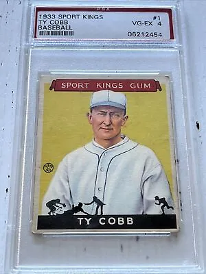 1933 Goudey Sport Kings #1 Ty Cobb  Tigers PSA 4 - VG/EX • $8250