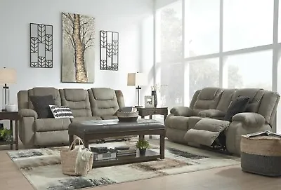 $1195 • Buy Ashley Furniture McCade Reclining Sofa And Loveseat 