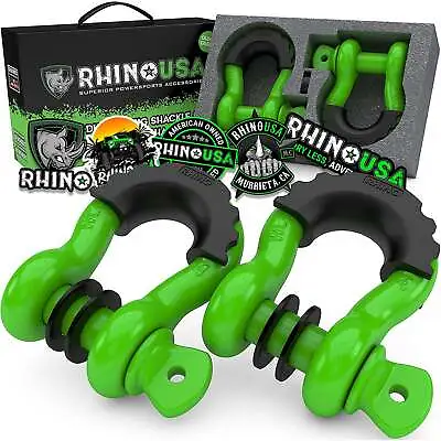 Rhino USA D Ring Shackle 41850lb Break Strength – 3/4” Shackle With 7/8 Pin • $27.99