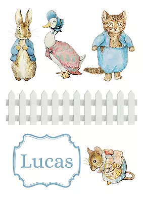 Personalised Peter Rabbit Edible A4 Icing Sheet Cake Toppers Decorations* Uncut • £4