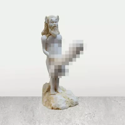 Satyr - Male Nature Spirit - Attendant Of Pan And Dionysus -  Alabaster  Statue • £67.47