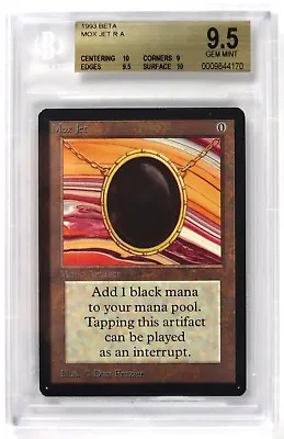 MTG Beta Mox Jet BGS 9.5 - (10 9 9.5 10) GEM MINT Magic Power 9 • $18999.95