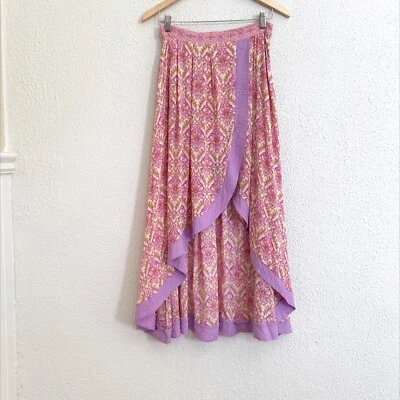 $75 • Buy Spell & The Gypsy Jewel Wrap Skirt Quartz Pink Purple Midi Size S