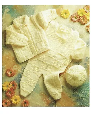 £3.99 • Buy Jumper, Dungarees, Jacket & Hat. DK. Knitting Pattern.4 Sizes Including New Born