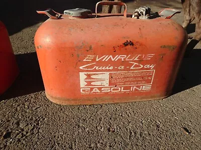 2 X Vintage 6 Gallon Boat Gas Can With Fuel Gauge & Cap - ENVIRUDE + CMC • $55