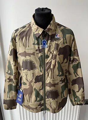 K-Way X Engineered Garments New With Tags Mens Animal Camo Zip Jacket Medium • $101.02