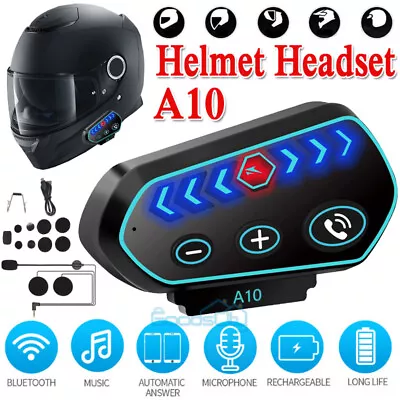 Motorcycle Helmet Bluetooth Headset Noise Cancellation Stereo Music For Helmet • $27.83