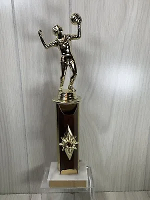 Vintage Gold Color Women's Volleyball Trophy Topper 3½  1986 Marble Base Italy • $8.99