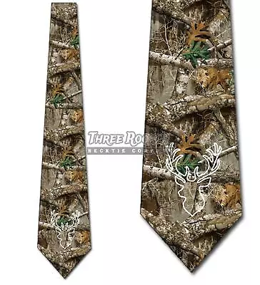 Hunting Ties Mens Camouflage Animal Necktie • $18.75