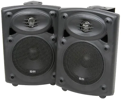 2 X QTX QR5B Black 5  40W Stereo Powered Active Studio Monitor Speaker + Bracket • £115