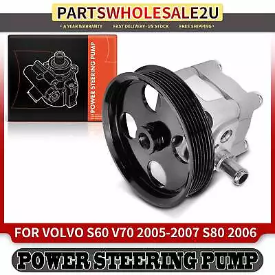 Power Steering Pump W/ Pulley For Volvo V70 S60 2005 2006 2007 S80 2006 30665098 • $84.89