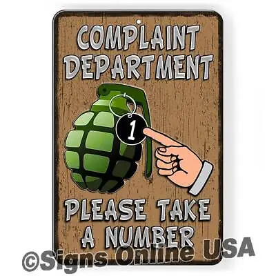 Complaint Department Please Take A Number For Your Turn Hand Grenade Pin Funny • $16.04