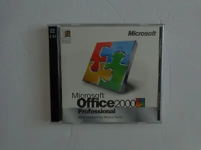 Microsoft Office 2000 Professional - Upgrade For Windows( 2 CD With Product Key) • $14.99
