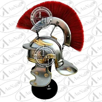 Medieval Helmet Roman Centurion Helmet With Plume & LINER Chin Strap • £59.99