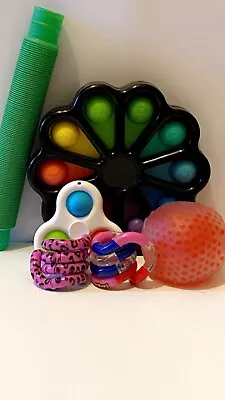 6 Pack Fidget Toys. Includes Dimple Pop It Spinner 2 Tangles Orbeez Ball Etc. • $22.50