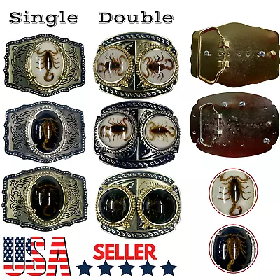 Real Scorpion Handmade Western Rodeo Fashion Cowboy And Cowgirl Belt Buckles • $19.90