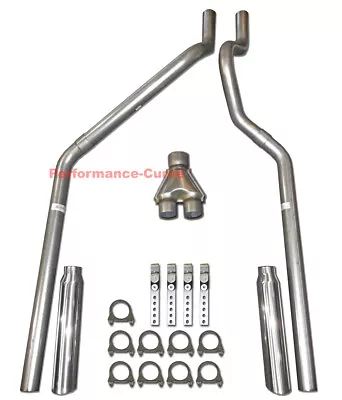 2004 - 2008 Dodge Dakota 3.7 / 4.7 Mandrel Bent Dual Exhaust W/ Y Pipe • $204.95