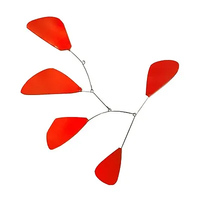 Abstract Modern Splash Orange Hanging Mobile Painted Steel New Free Shipping • $50