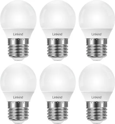 6Pack Dimmable E27 Golf Ball Bulbs 4.2W 6500K 470lm G45 Linkind • £13.99