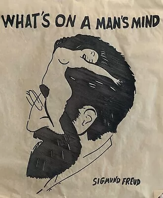 Original Vintage What’s On A Man’s Mind Sigmund Freud Iron On Transfer • $29.99