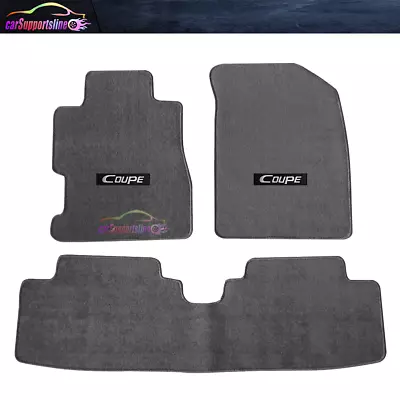 Fits For 01-05 Honda Civic Gray Nylon Floor Mat Front Rear Carpet W/ White Coupe • $57.99