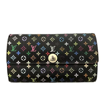 Louis Vuitton Monogram Multicolor Portefeiulle Sarah Long Bifold Wallet/9Y0271 • $1