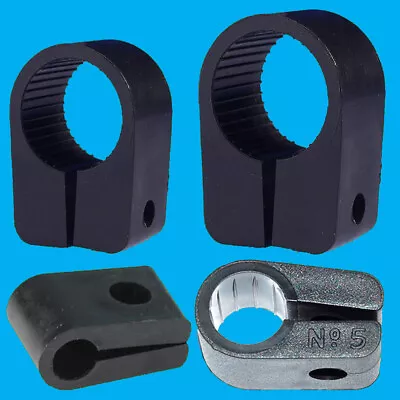 Black Heavy Duty Cable Cleats Clips Size No. 3 5 7 Or 9 Pack Sizes 5-50 • £2.99