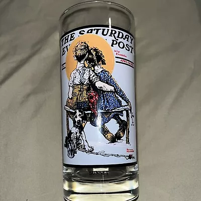 Vintage Norman Rockwell Saturday Evening Post The Spooners Drinking Glass Arbys • $8